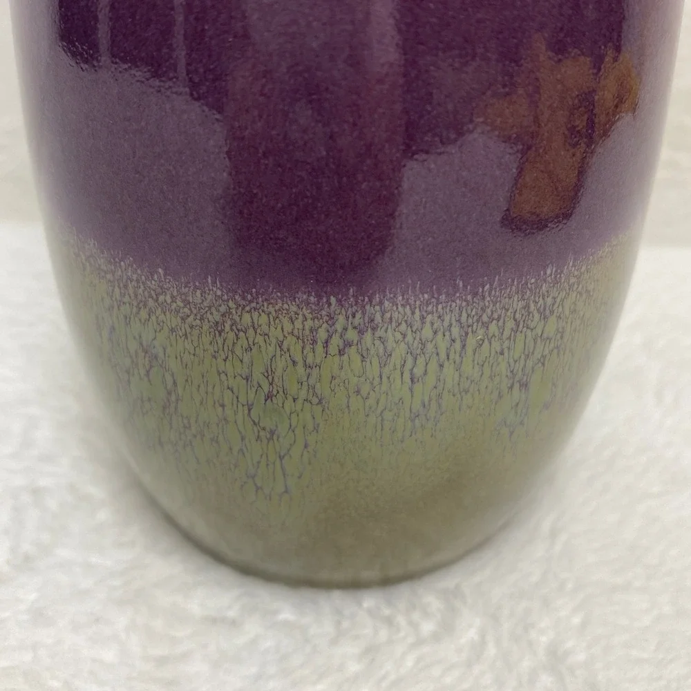 Purple Green Ceramic Vase Art Pottery Decorative Home Decor‎ Flower Vase